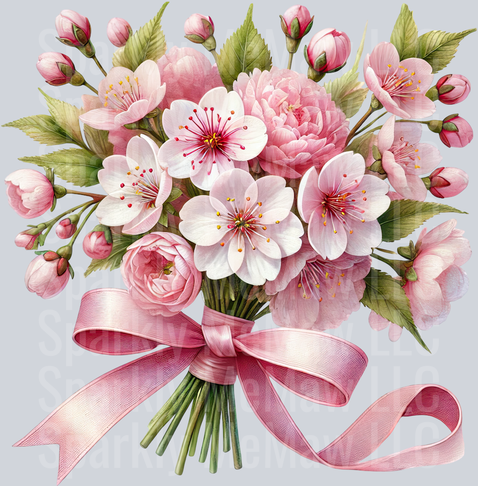 21 Cherry Blossoms Clip Art UV DTF Decal