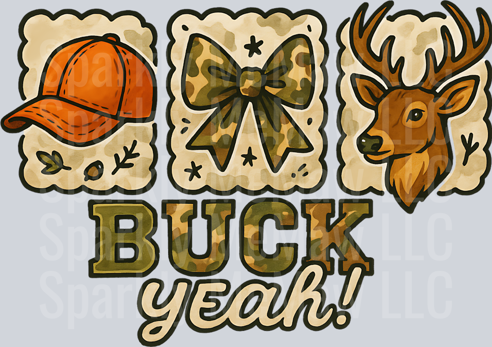 Buck Yeah UV DTF Decal (printed in width)