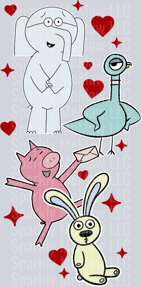 Piggie sleeve UV DTF Decal
