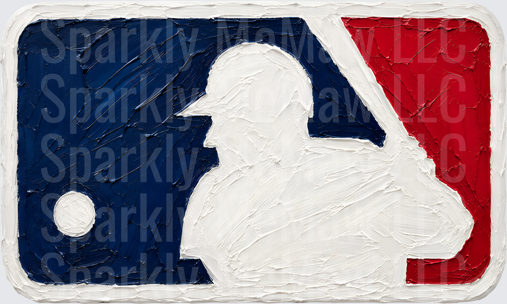 Major League Baseball Logo Painted Style DTF Transfer for Fabric