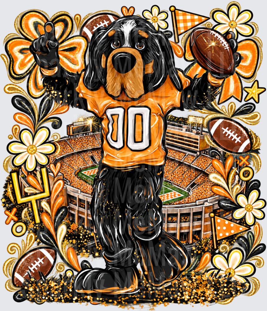 Smokey Tennessee Vols Mascot UV DTF Decal