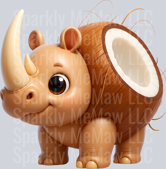 Cocosino Rhino Brain Rot UV DTF Decal