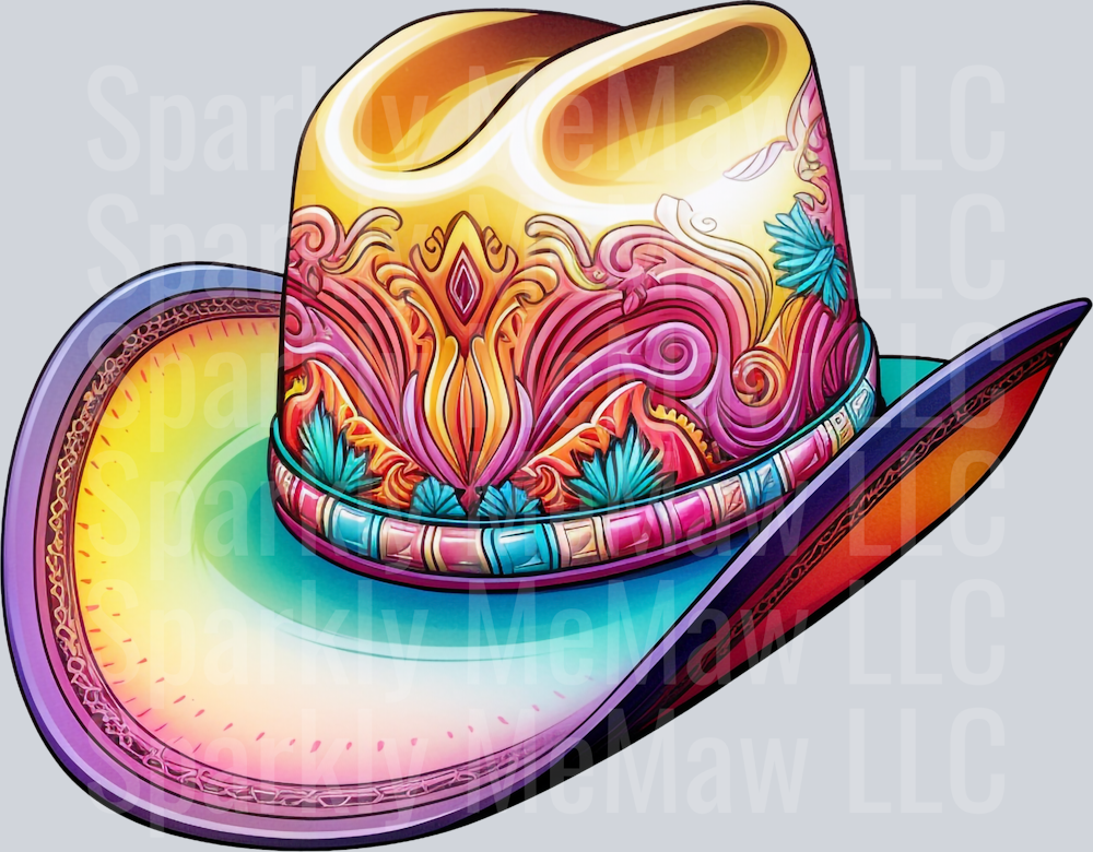 CowGirl UV DTF Clip Art Decal 20