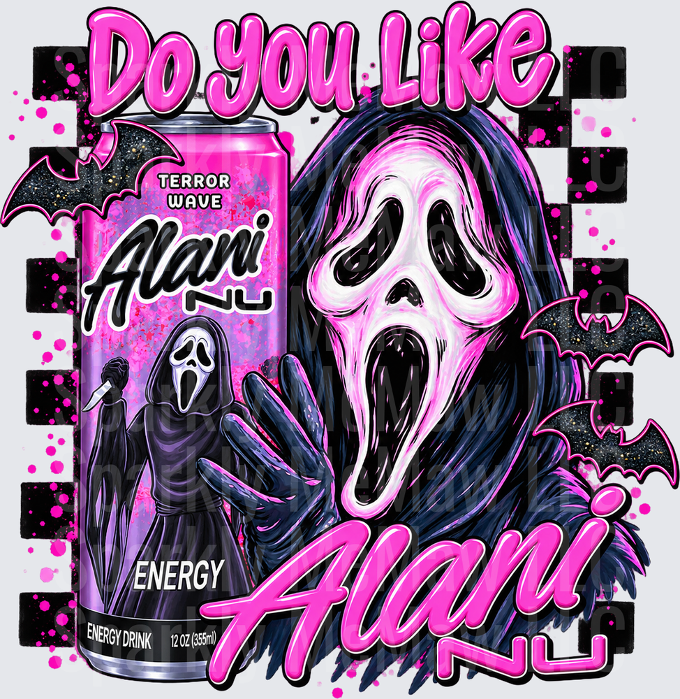 Do You Like Alani Nu Ghostface Terror Wave is a UV DTF Decal