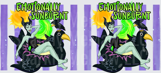 Maleficent Emotionally Sunburnt Pool Float This is a UV DTF 16 OZ Wrap