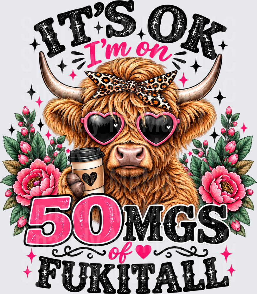 Sassy Highland Cow Fukitall – This is a UV DTF Decal