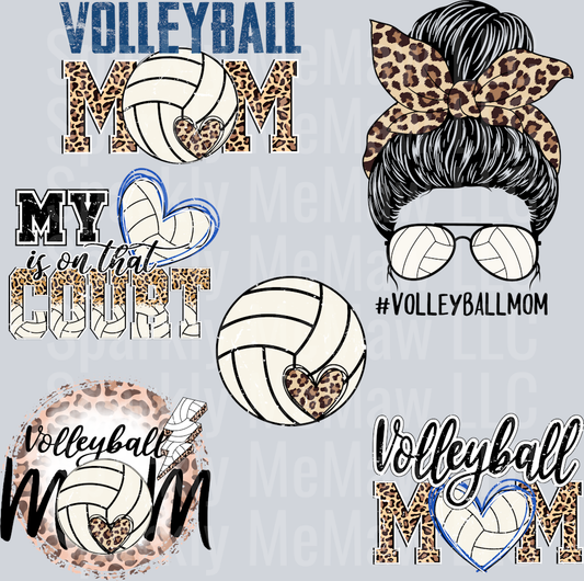 Volleyball ball mom 10x10 UV DTF Sheet