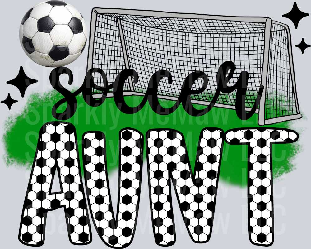Soccer Aunt DTF Transfer (Fabrics)