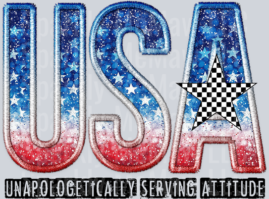unapologetically serving attitude UV DTF Decal