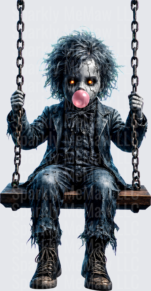 Creepy Clown Swing Bubblegum UV DTF Decal