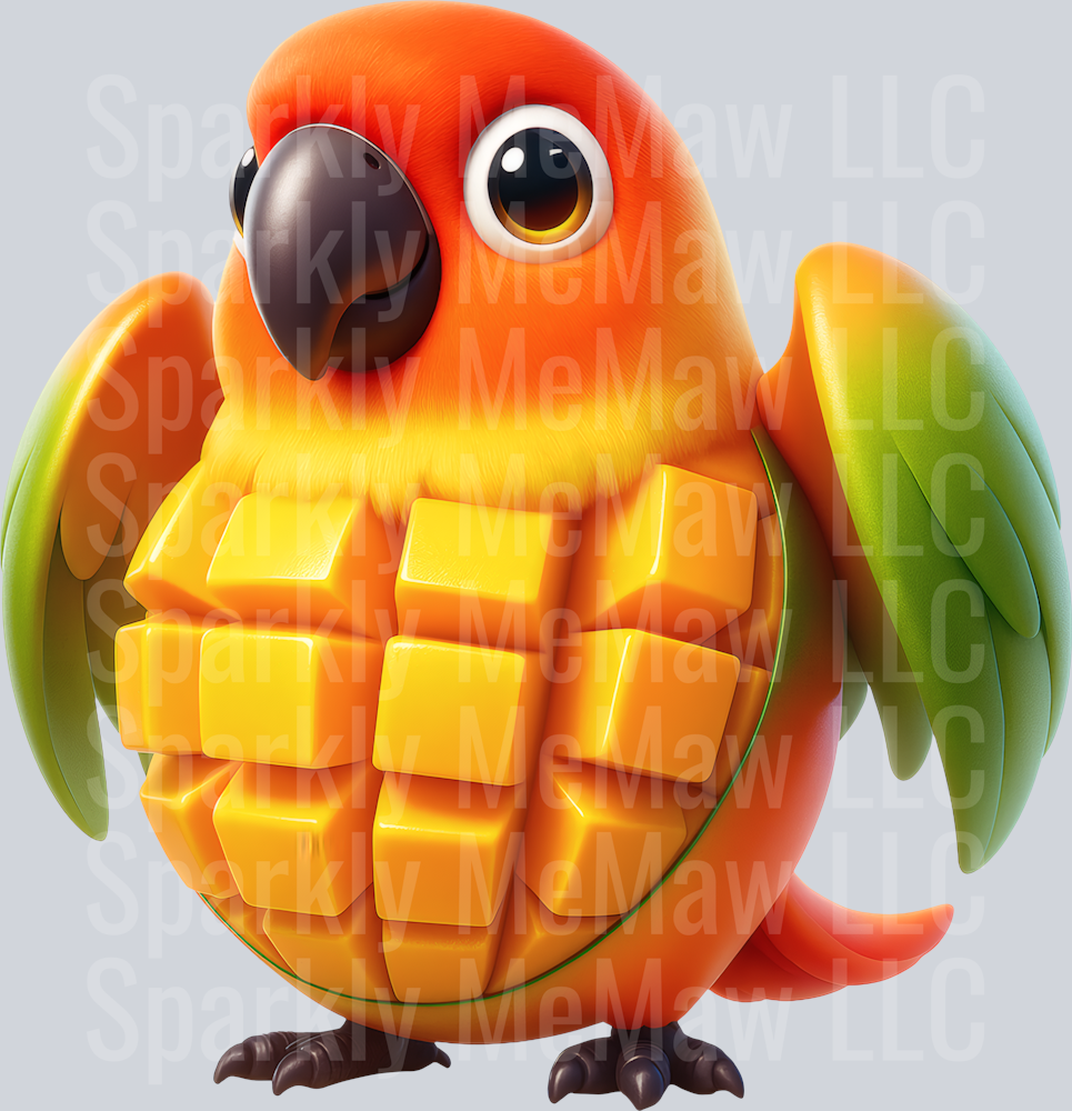 Mangolini Parrocini Brain Rot UV DTF Decal