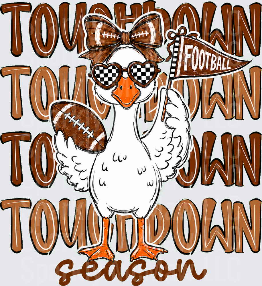 Touchdown Season Football Goose UV Decal Decal