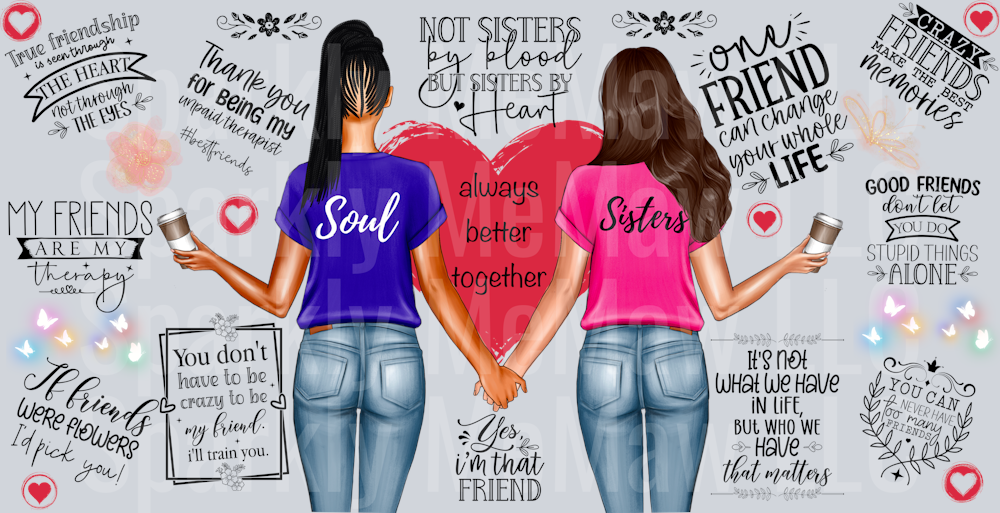 Soul Sisters 16 oz UV DTF Wrap
