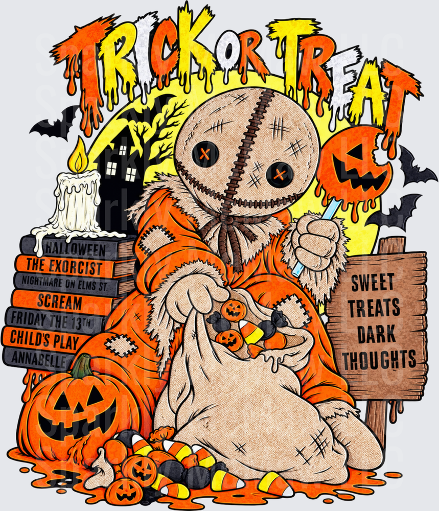 Sam Trick or Treat Halloween UV DTF Decal