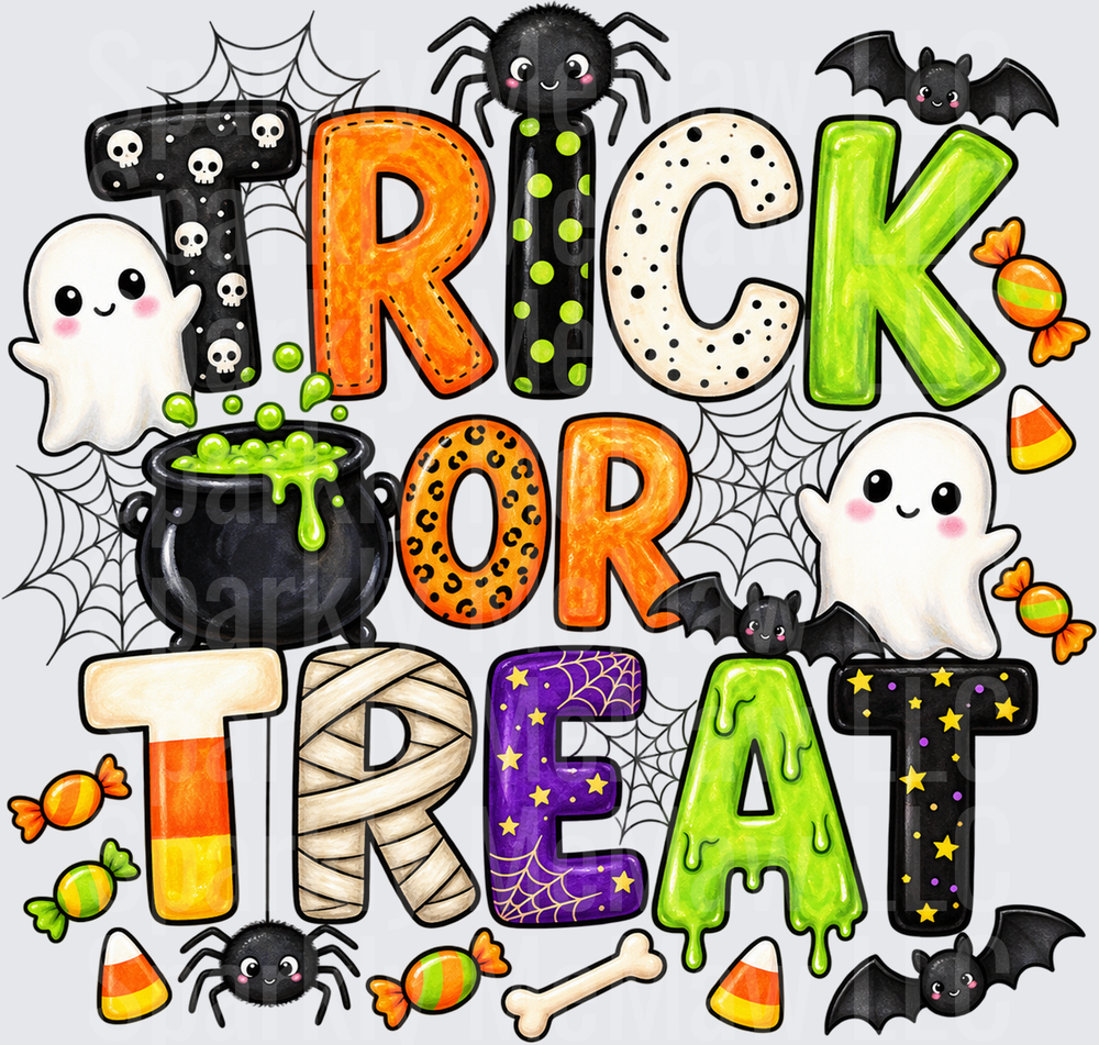 Trick Or Treat Halloween UV DTF Decal