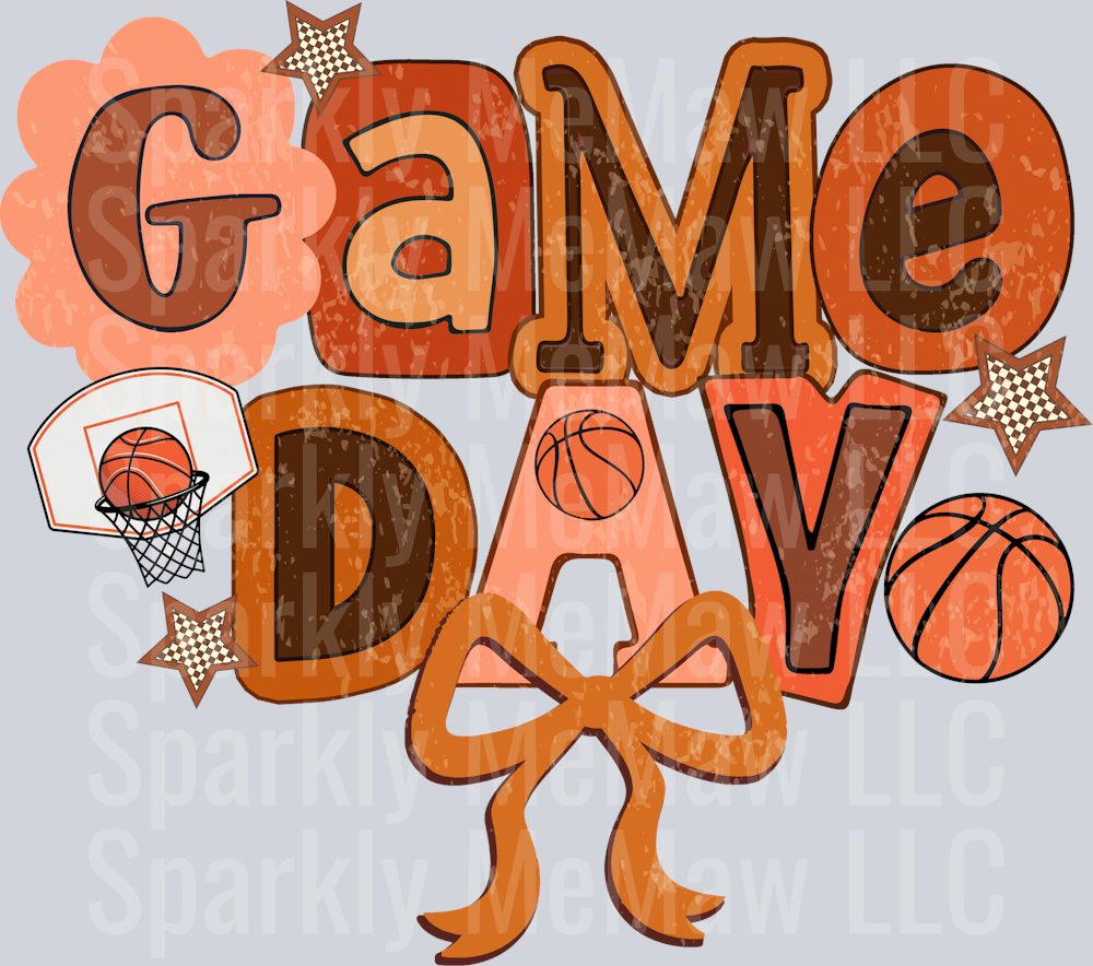 Torn Paper Basketball Game Day UV DTF Decal
