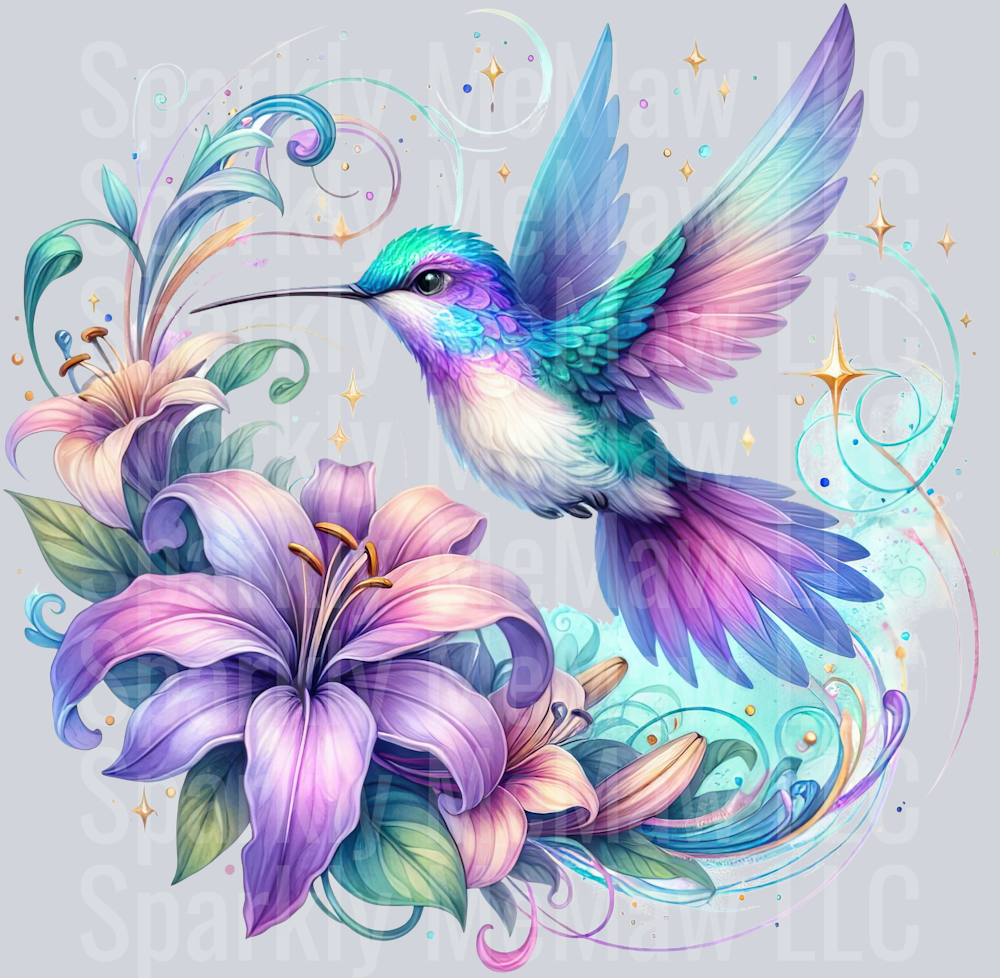 92 Hummingbird Clip Art UV DTF Decal