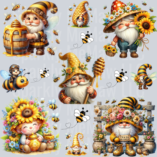 Bee Gnome 10x10 UV DTF Element Sheet