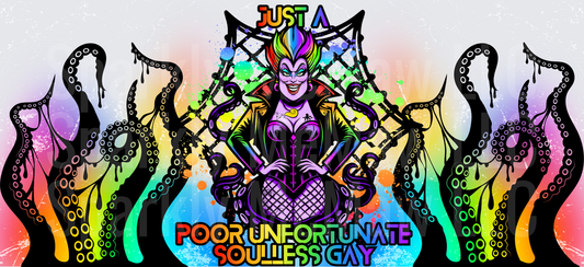 Disney Villain Ursula Sea Witch Rainbow Tentacles Poor Unfortunate Souls UV DTF Wrap