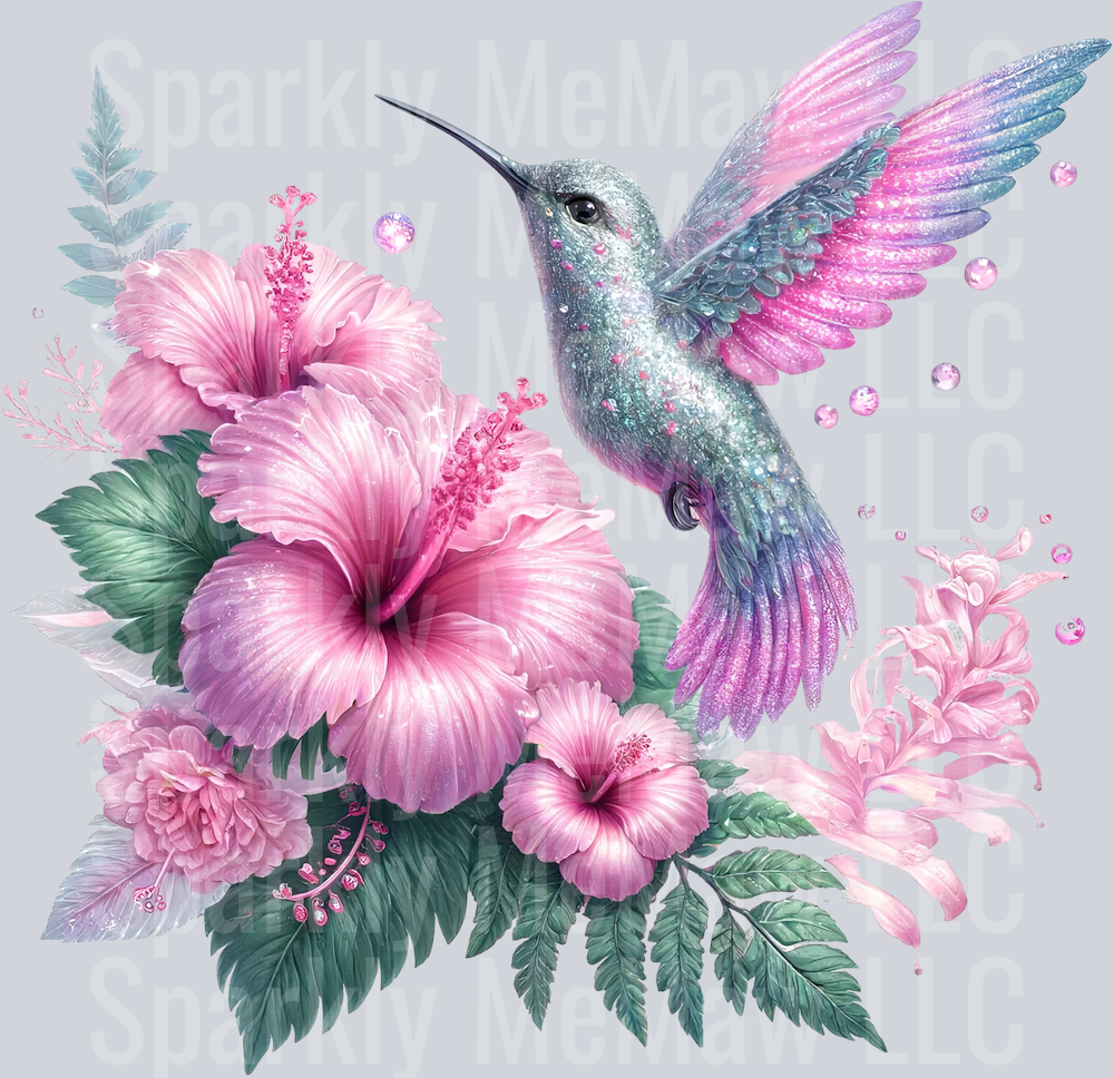 1 Hummingbird Clip Art UV DTF Decal
