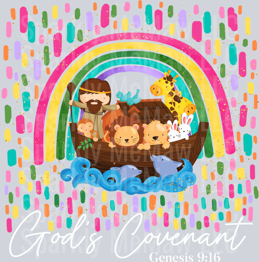Gods Covenant White  UV DTF Decal