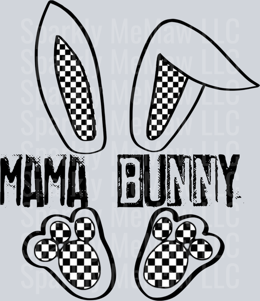 mama bunny DTF Transfer (Fabrics)