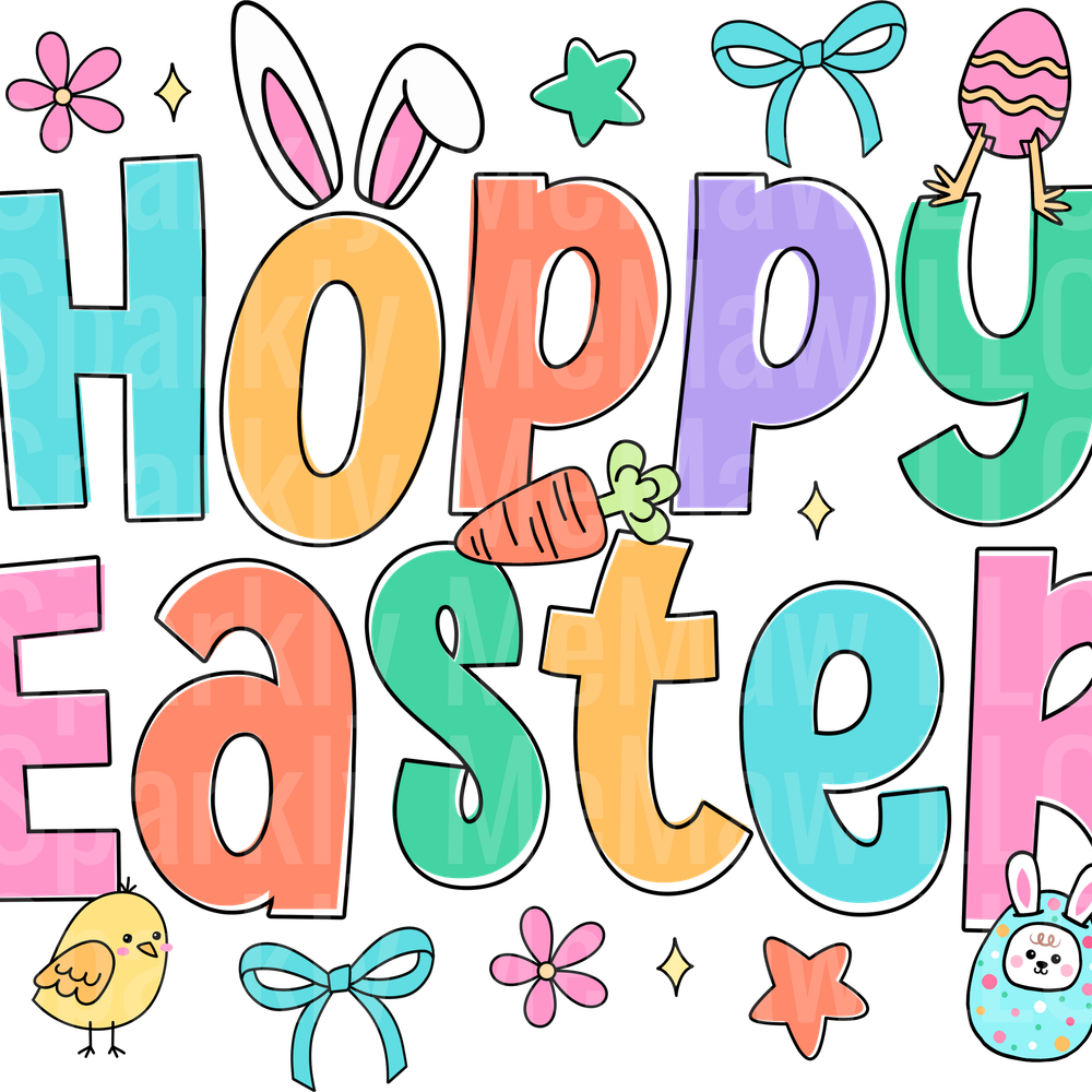 Hoppy Easter UV DTF DECAL