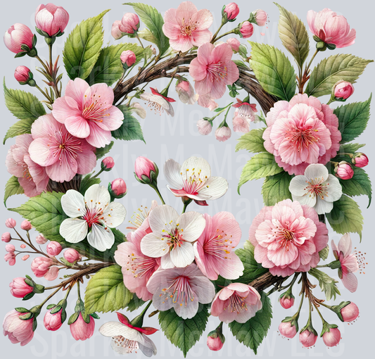 28 Cherry Blossoms Clip Art UV DTF Decal