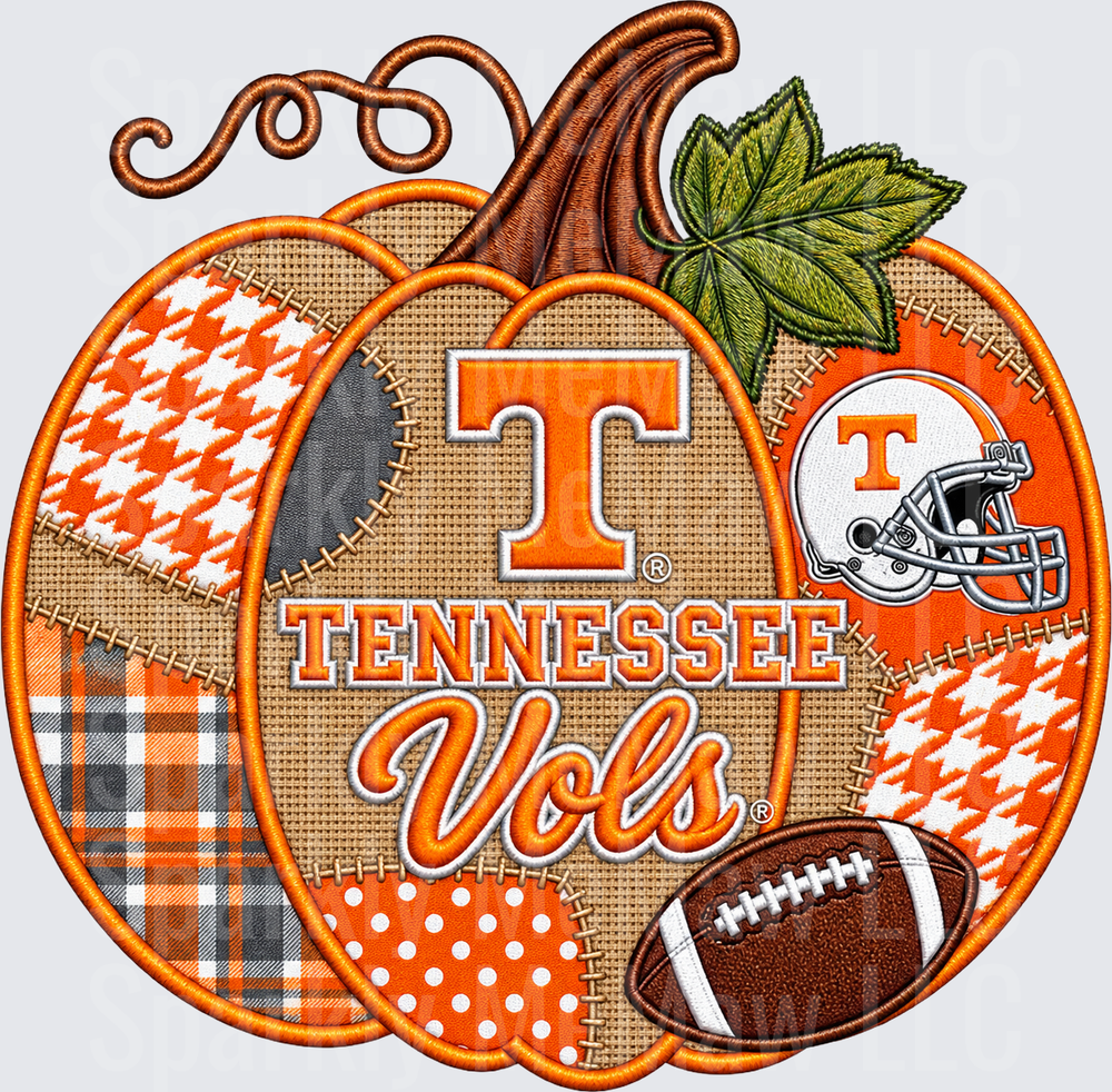 Tennessee Vols Fall Pumpkin UV DTF Decal
