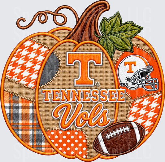 Tennessee Vols Fall Pumpkin UV DTF Decal