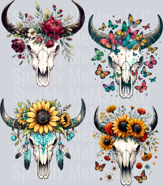 Animal Skull.UV DTF Element Sheet