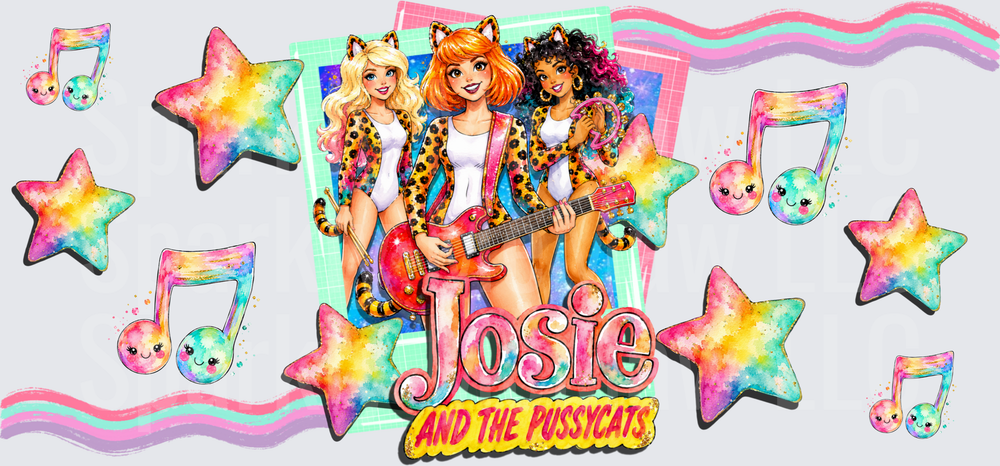 Josie and the Pussycats UV DTF 16 OZ Wrap