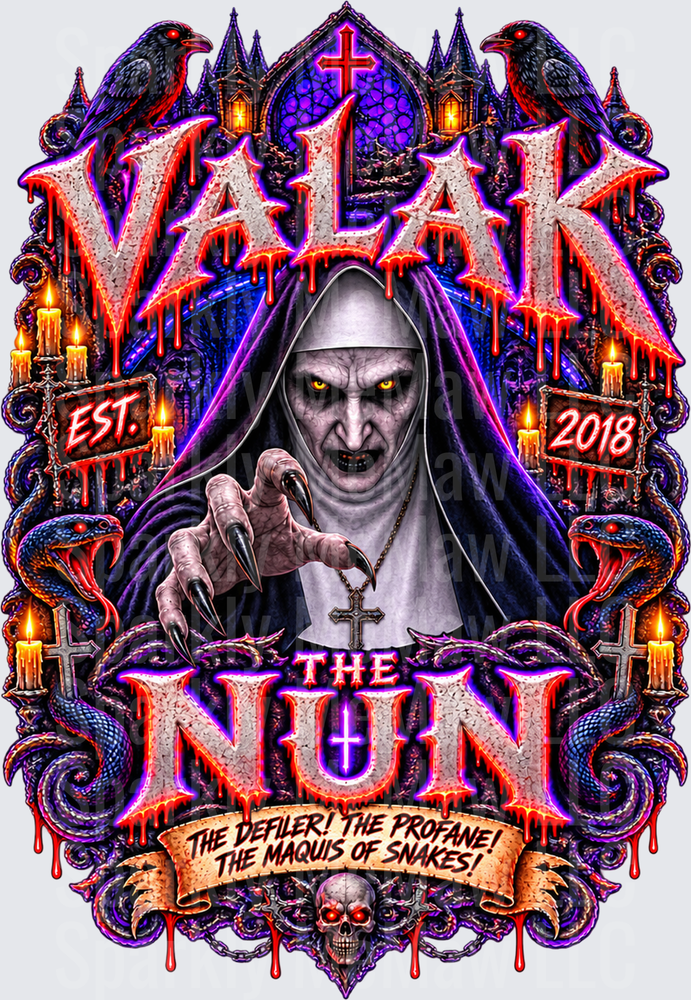 Valak The Nun Horror This is a UV DTF Decal