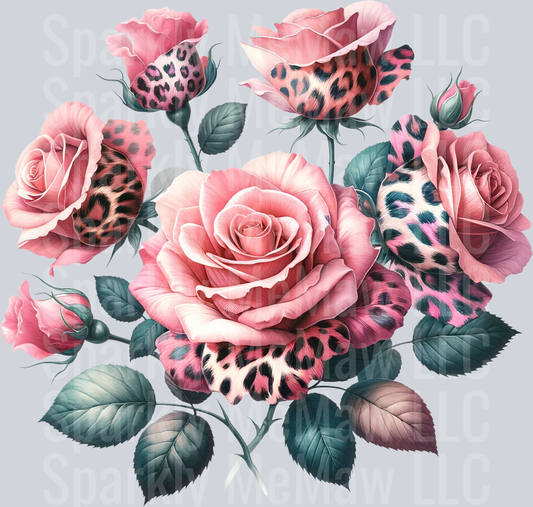 rose 8 Animal Rose UV DTF Clip Art Decal