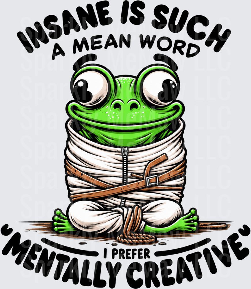 Crazy Frog Straightjacket Funny is a UV DTF Decal