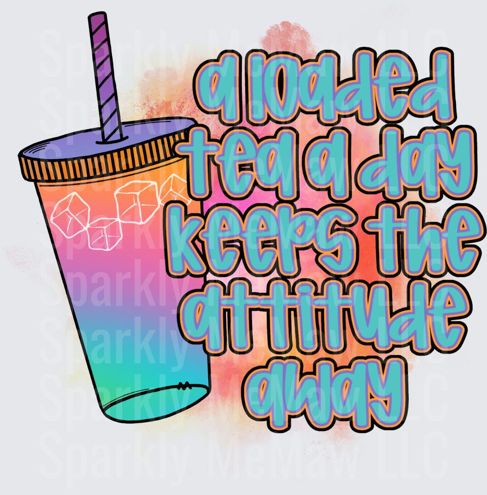 Quoted Ted Dy Keeps The Attitude Away Rainbow Cup UV DTF Decal
