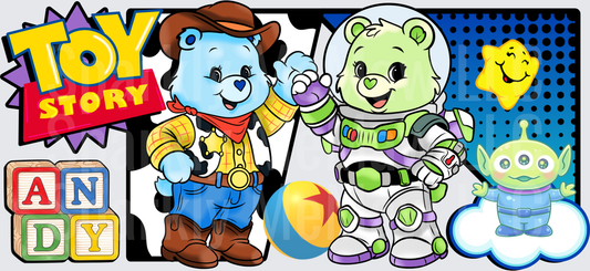 Care Bears Toy Story Mashup UV DTF 16 OZ Wrap
