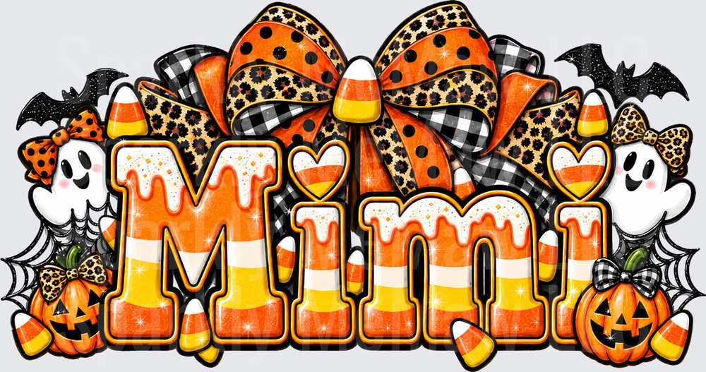 Mimi Halloween Candy Corn UV DTF Decal