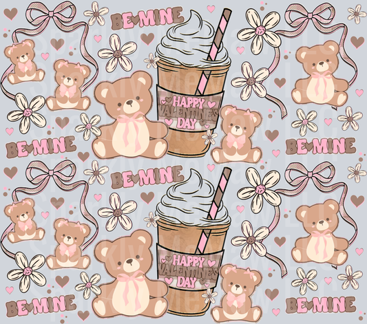 Be Mine Bears 10 inch UV DTF Element Sheet