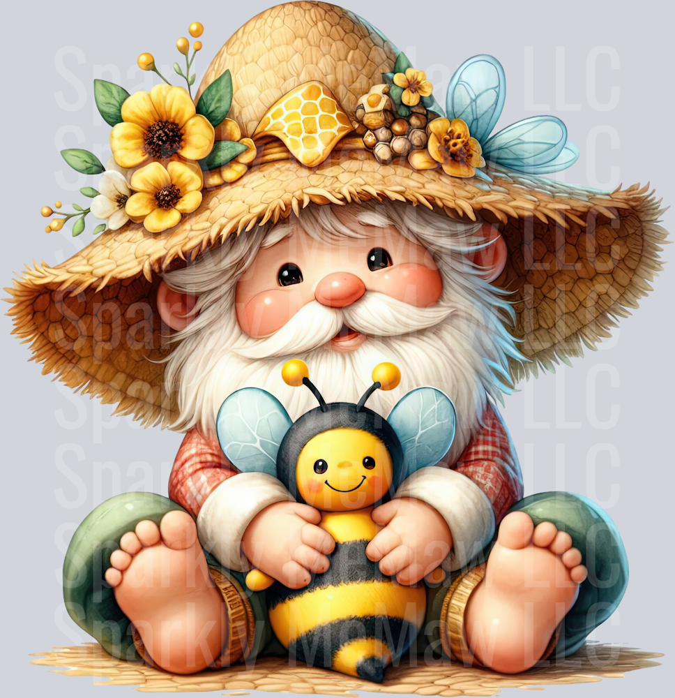 72 Bee Gnome UV DTF Clip Art Decal