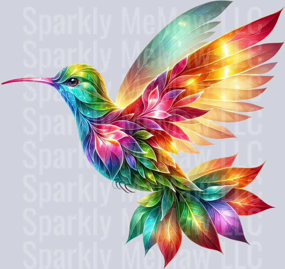 75 Hummingbird Clip Art UV DTF Decal