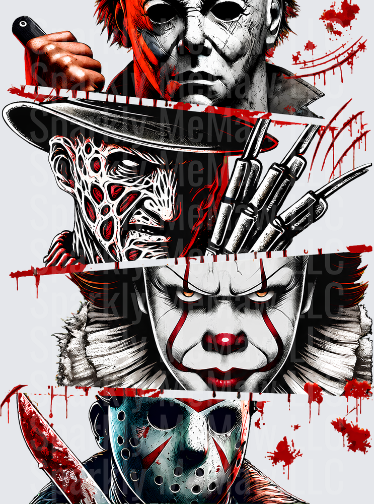 Horror Icons Collage This is a UV DTF Decal