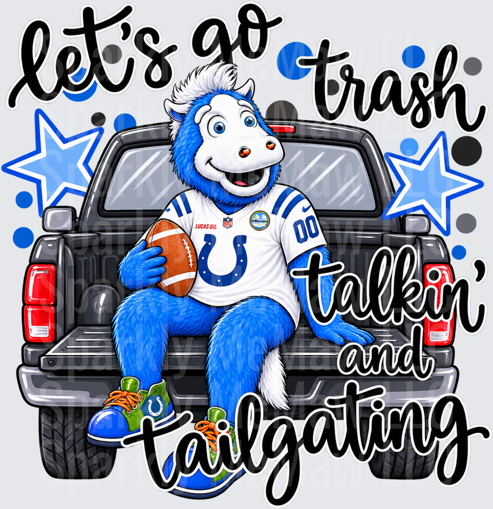 Indianapolis Colts Blue Mascot Tailgating UV Decal Decal