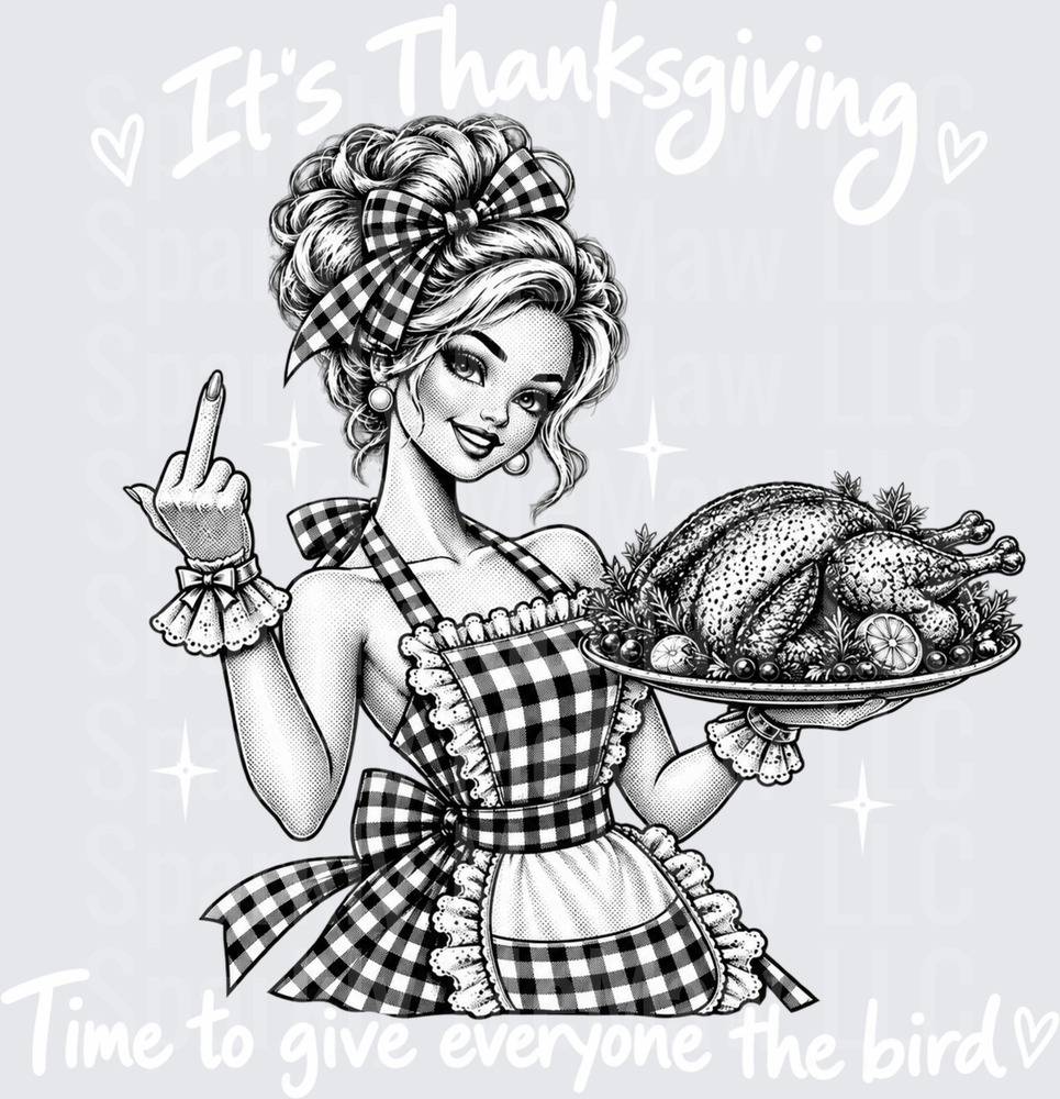 Sassy Hostess Turkey Platter This is a UV DTF Decal