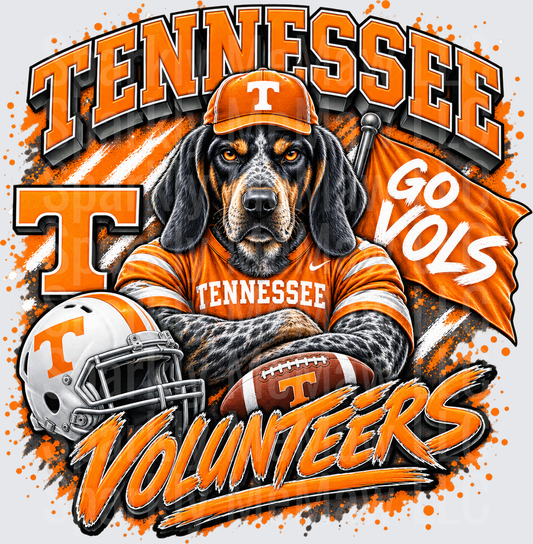 Tennessee Volunteers Bluetick Hound UV DTF Decal