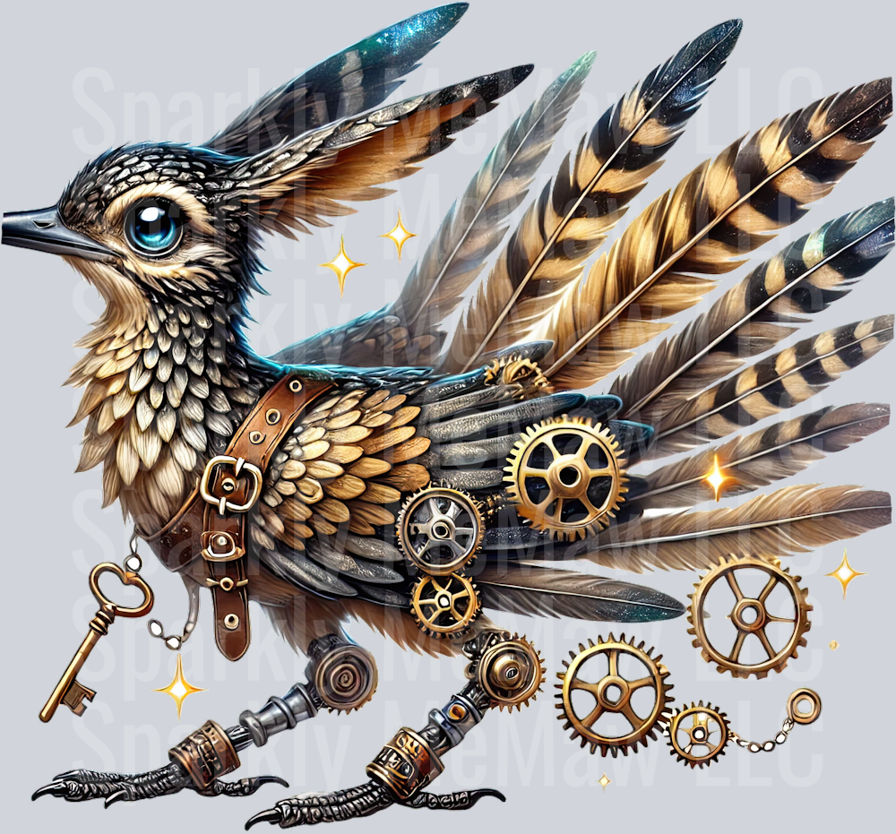 Road Runner SteamPunk UV DTF Decal 29