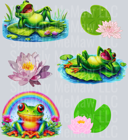 Funny.Frog.UV DTF Element Sheet