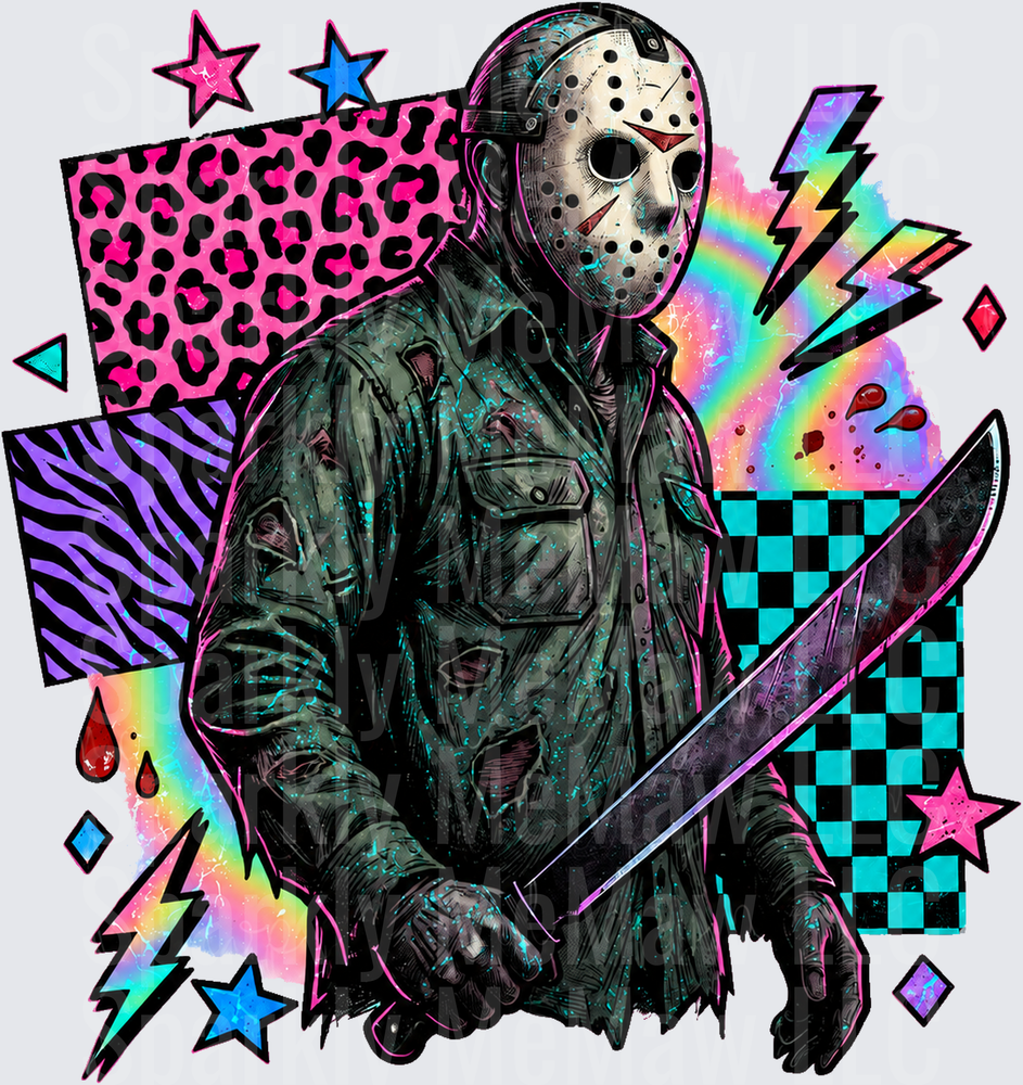 Jason Voorhees Retro Pop Art DTF Transfer