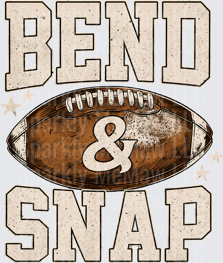 Bend & Snap Football UV DTF Decal