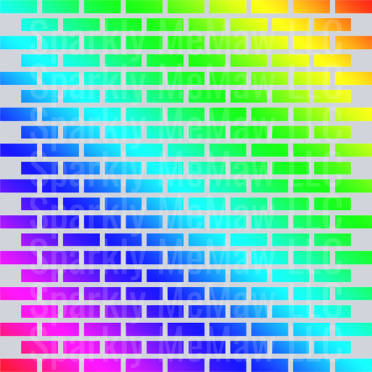 Rainbow Brick Full Sheet 10x10